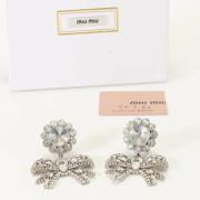 Pre-owned Fabric earrings Miu Miu Pre-owned , Gray , Dames