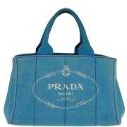 Pre-owned Canvas handbags Prada Vintage , Blue , Dames