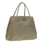 Pre-owned Nylon handbags Prada Vintage , Beige , Dames