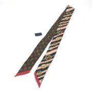 Pre-owned Silk scarves Louis Vuitton Vintage , Brown , Dames