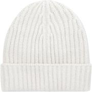 Kasjmier Ribgebreide Beanie Muts Malo , Beige , Heren