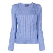 Blauwe Casual Sweater met Lange Mouwen Polo Ralph Lauren , Blue , Dame...