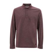 Paarse polo met lange mouwen Corneliani , Purple , Heren