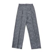 Losse Gestreepte Grijze Broek Bonsai , Gray , Heren