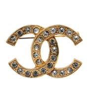 Pre-owned Fabric chanel-jewelry Chanel Vintage , Yellow , Dames