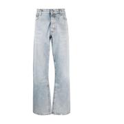 Blauwe Straight Jeans met 5 Zakken Heron Preston , Blue , Heren