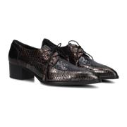 Elegante Veterschoenen met Reptielenprint Pertini , Brown , Dames