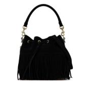 Pre-owned Suede handbags Saint Laurent Vintage , Black , Dames