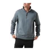 Stijlvolle Loose Fit Halfzip Sweater Pure Path , Blue , Heren