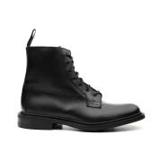 Klassieke Leren Enkellaarzen Tricker's , Black , Heren