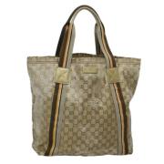 Pre-owned Canvas totes Gucci Vintage , Yellow , Dames