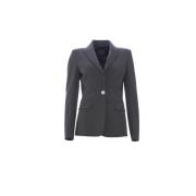 Grijze Stretch Crepe Blazer Jas Pinko , Gray , Dames