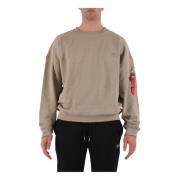 Essentials Crewneck Sweatshirt Alpha Industries , Beige , Heren