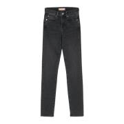 Zwarte Denim Jeans Hoge Taille Slim Fit 7 For All Mankind , Black , Da...