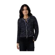 Marine Gebreid Vest met Statement Knopen Ba&Sh , Multicolor , Dames