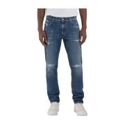 Vintage Slim Fit Denim Jeans Replay , Blue , Heren