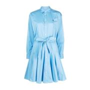 Blauwe Casual Midi Jurk Polo Ralph Lauren , Blue , Dames