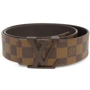 Pre-owned Leather belts Louis Vuitton Vintage , Brown , Dames