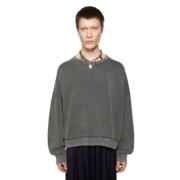 Zwarte Crew Neck Sweater Unisex Acne Studios , Gray , Heren