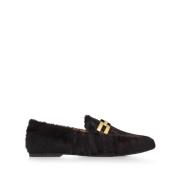 Furry Brandi Mocassin Aquazzura , Brown , Dames