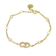 Pre-owned Metal bracelets Dior Vintage , Yellow , Dames