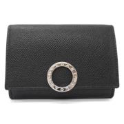 Pre-owned Leather wallets Bvlgari Vintage , Black , Unisex