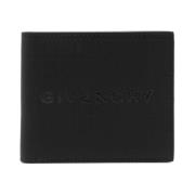 Zwarte Leren Bi-Fold Portemonnee Givenchy , Black , Heren