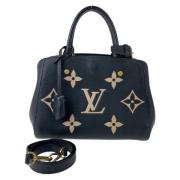 Pre-owned Leather handbags Louis Vuitton Vintage , Black , Dames