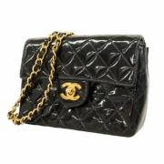 Pre-owned Leather chanel-bags Chanel Vintage , Black , Dames