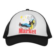 Baseballpet met reliëflogo Market , Black , Heren