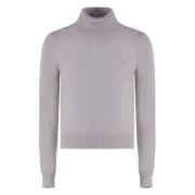 Luxe Cashmere Turtleneck Sweater Malo , Purple , Dames