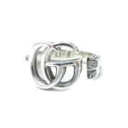 Pre-owned Metal rings Gucci Vintage , Gray , Dames