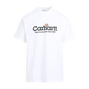 Witte Label Script T-Shirt Carhartt Wip , White , Heren