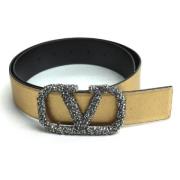 Pre-owned Leather belts Valentino Vintage , Yellow , Dames