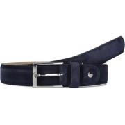 Heren Riem 186-2201 Stijlvol Model Stefano Lauran , Blue , Heren