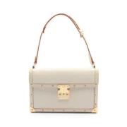 Pre-owned Leather louis-vuitton-bags Louis Vuitton Vintage , White , D...