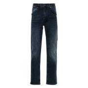 Blauwzwarte Straight Jeans Casual Stijl J.Lindeberg , Blue , Heren