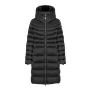 Zwarte Winterjas met ritssluiting en gewatteerde borst Colmar , Black ...