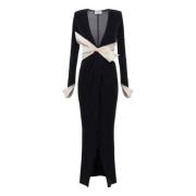 Elegante jurken met gewatteerde schouders Elisabetta Franchi , Black ,...