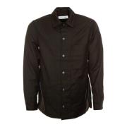 Gerecycled Wollen Overshirt Samsøe Samsøe , Black , Heren