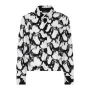 Elegante Bellflowerbbferuze Shirt Zwart/Wit Bruuns Bazaar , Black , Da...