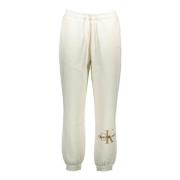 Sportieve witte damesbroek geborduurd Calvin Klein , Beige , Dames