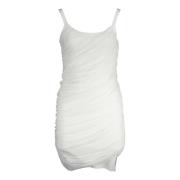 Witte Korte Jurk met Rits Achteraan Guess , White , Dames