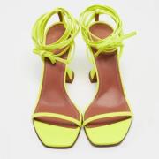 Pre-owned Leather sandals Amina Muaddi Pre-owned , Green , Dames