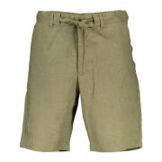 Groene Bermuda Shorts voor Heren met Koord Gant , Green , Heren