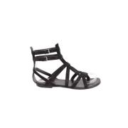 Pre-owned Suede sandals Yves Saint Laurent Vintage , Black , Dames