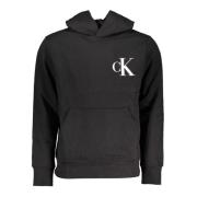 Zwarte hoodie met centrale zak en logoprint Calvin Klein , Black , Her...