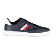 Blauwe Sportieve Vetersneakers met Logoprint Tommy Hilfiger , Blue , H...