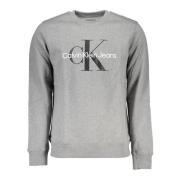 Grijze Sweatshirt met Lange Mouwen en Print Calvin Klein , Gray , Here...