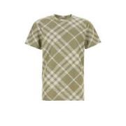 Casual katoenen T-shirt Burberry , Green , Heren